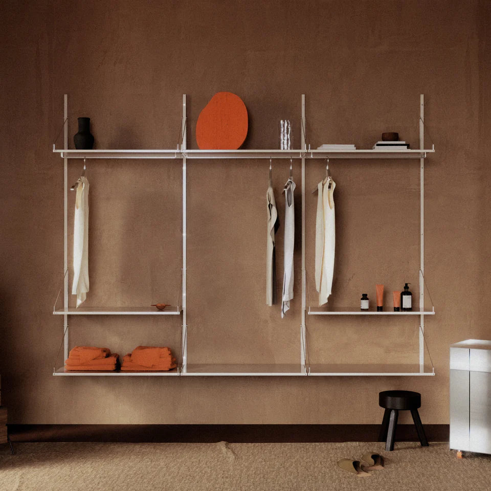 Shelf Library Hanger Section │ H72 │ Warm White Steel