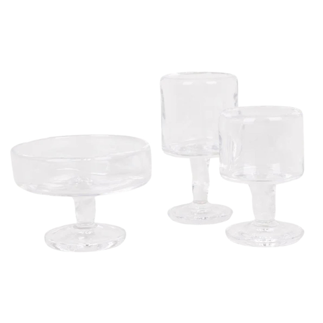 0405 Stem Glass 2 - Clear - Medium - Set of 2