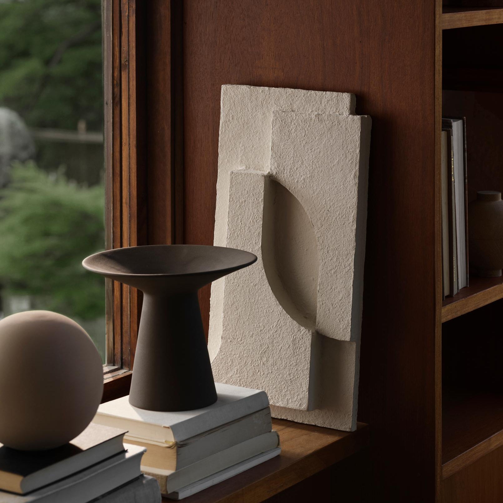 Kristina Dam Studio Serif Relief Wall Hanging Small, Off-White - Batten Home