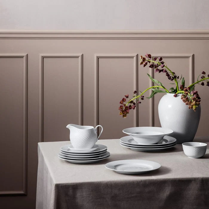 Lyngby Porcelain Rhombe Plate 23 White