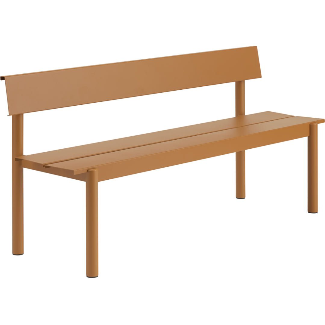 Linear Steel Bench w/ Backrest 66.9 x 15.4