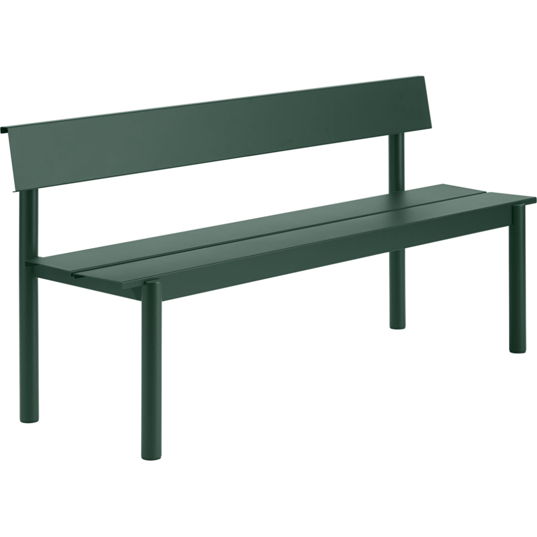 Linear Steel Bench w/ Backrest 66.9 x 15.4
