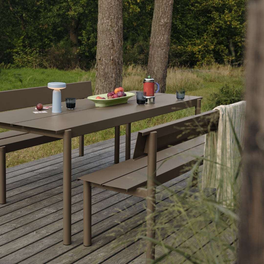 Linear Steel Bench w/ Backrest 66.9 x 15.4