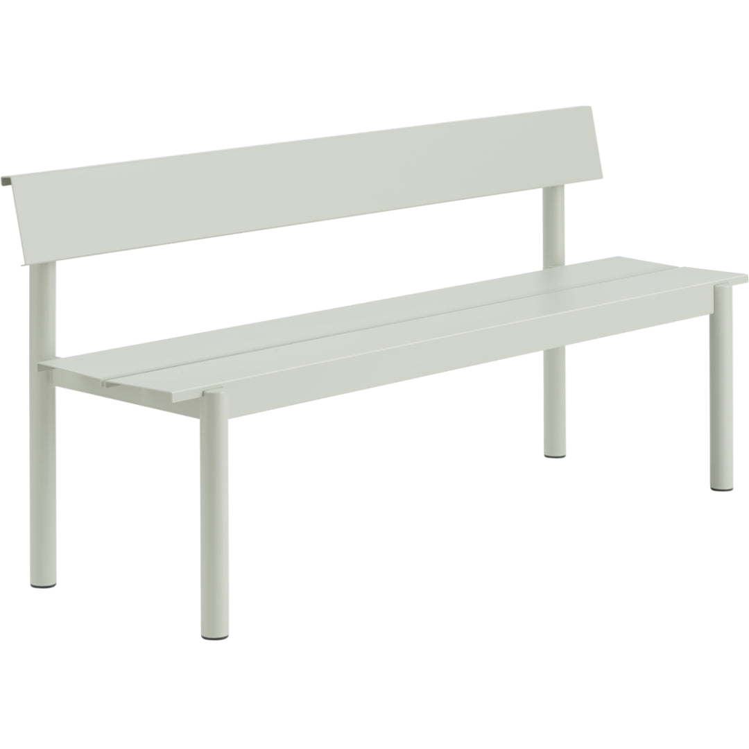 Linear Steel Bench w/ Backrest 66.9 x 15.4
