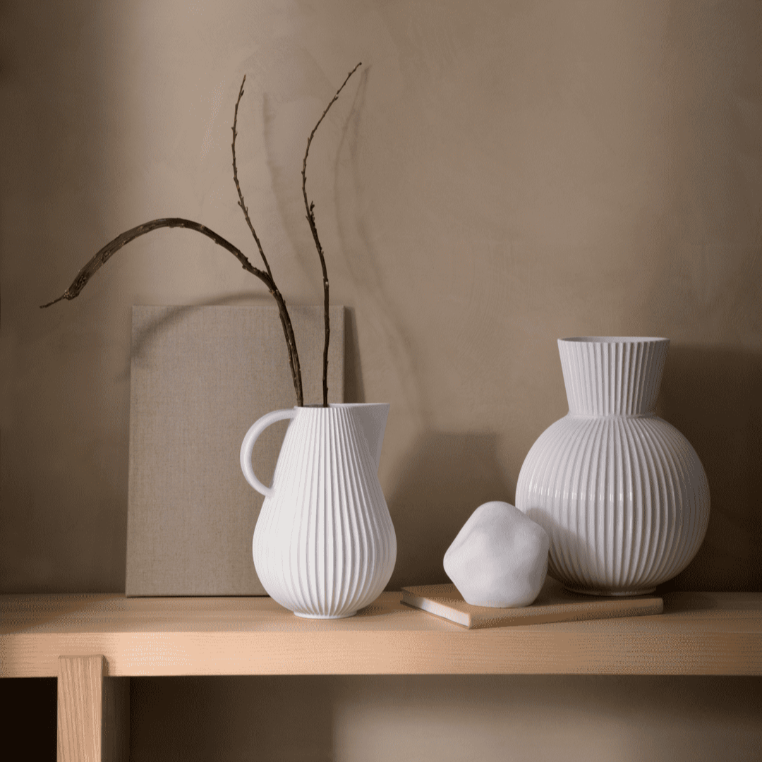 Lyngby Porcelain Tura Vase 34 White