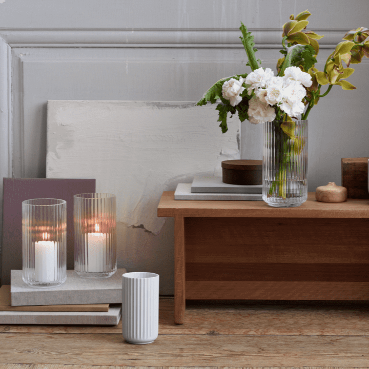 Lyngby Porcelain Glass Vase 20.5 Clear