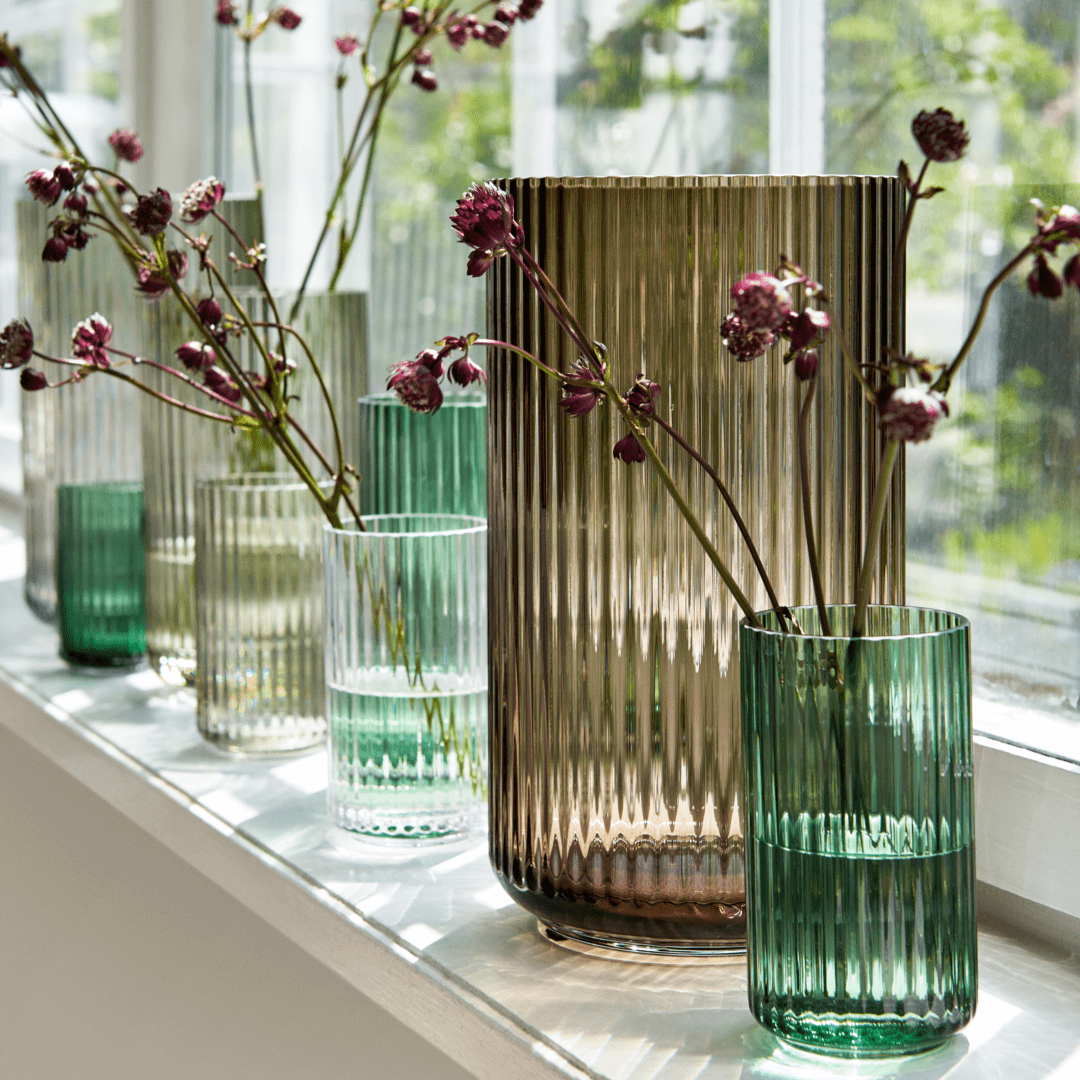 Lyngby Porcelain Glass Vase 20.5 Green