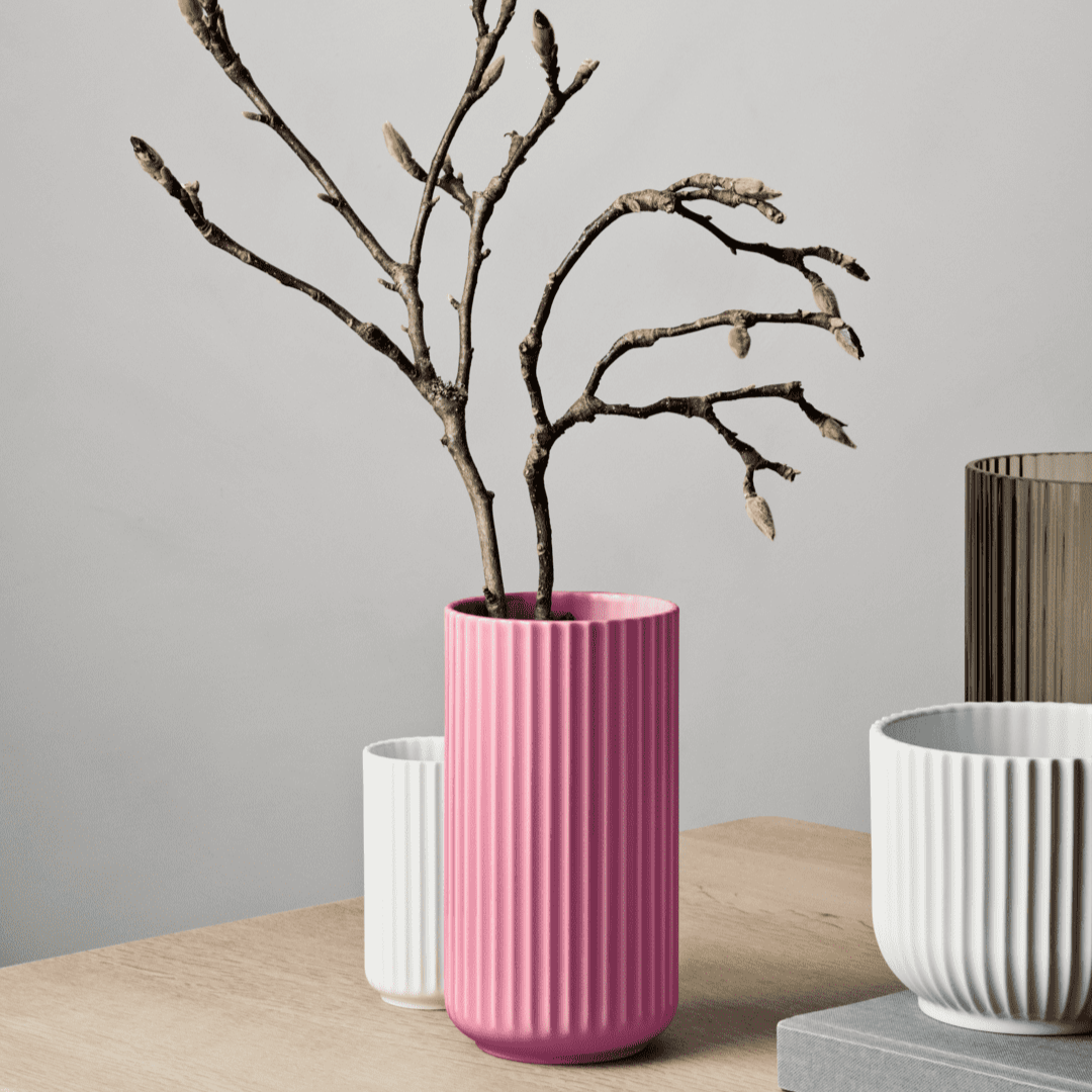 Lyngby Porcelain Vase 20.5 Purple