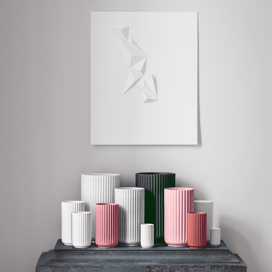 Lyngby Porcelain Vase 25 Rose