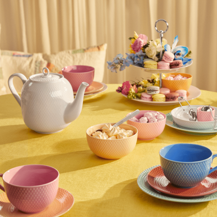 Lyngby Porcelain Rhombe Bowl 11 Rose