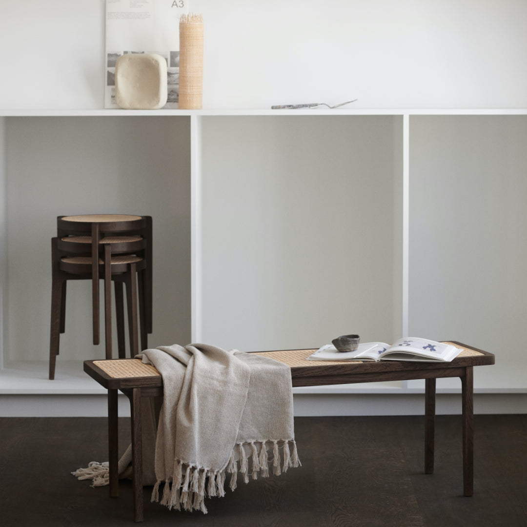 Le Roi Bench in Dark Smoked Ash lifestyle image