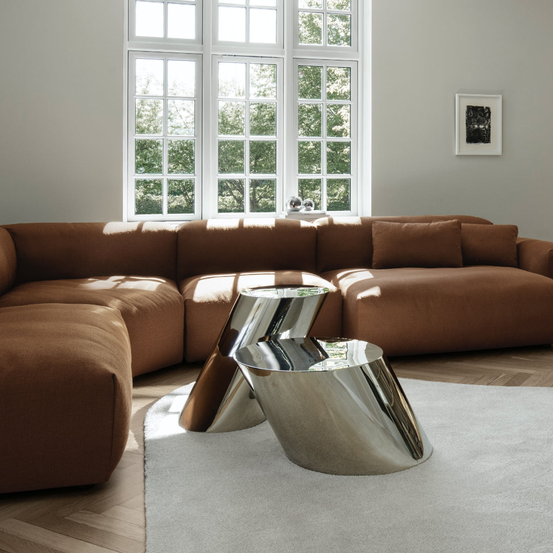 Tilt Coffee Table - Stainless Steel