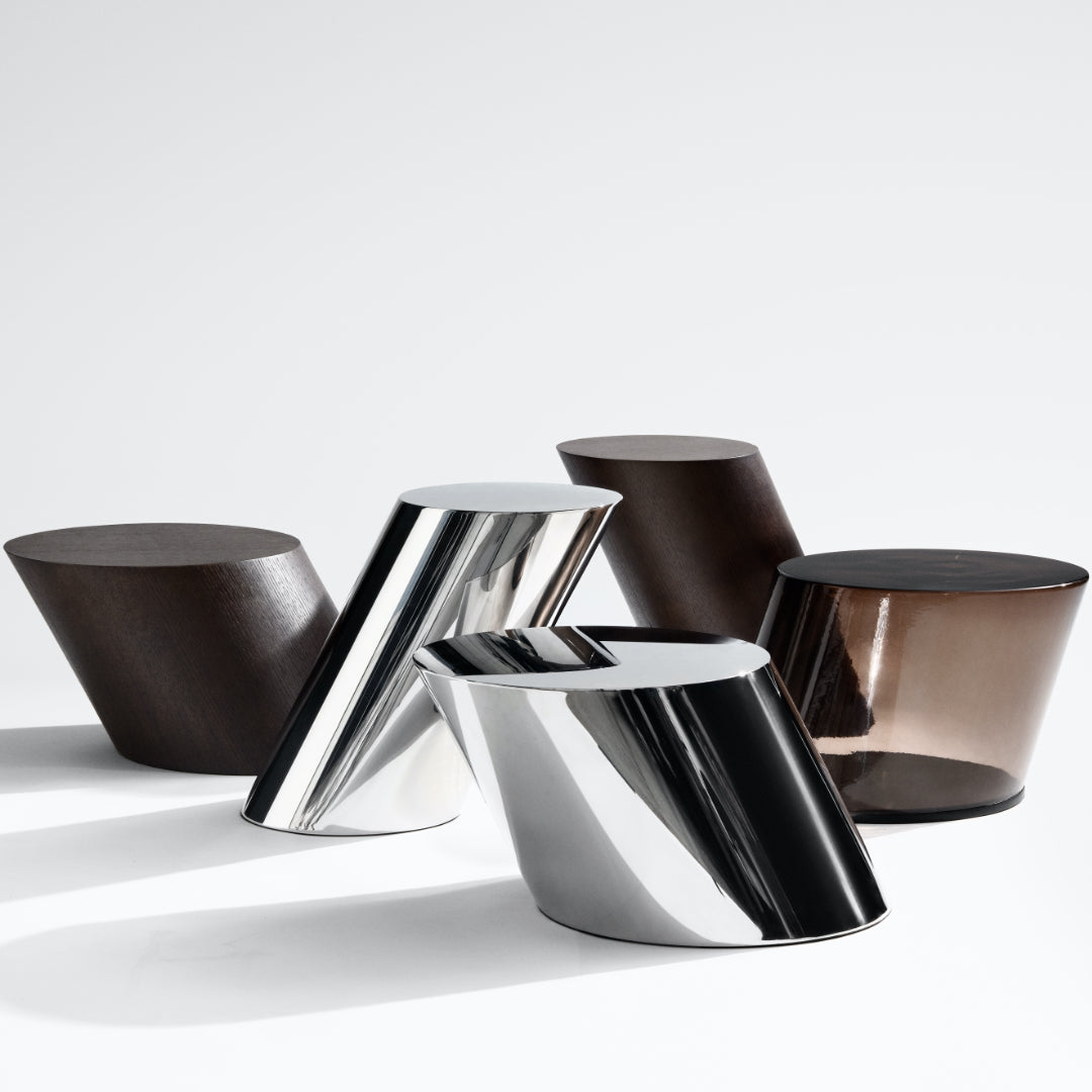 Tilt Side Table - Stainless Steel