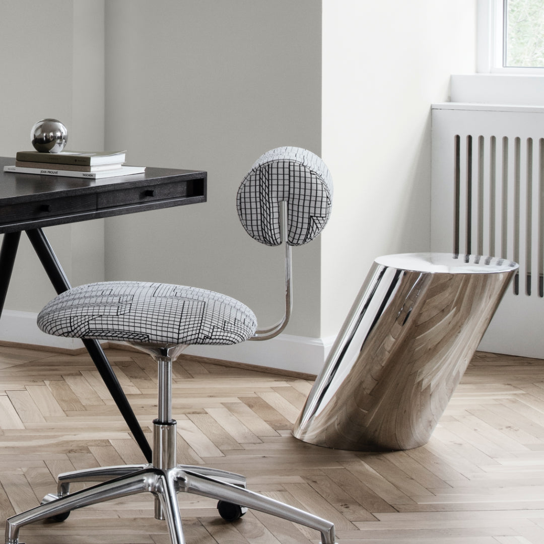 Tilt Side Table - Stainless Steel