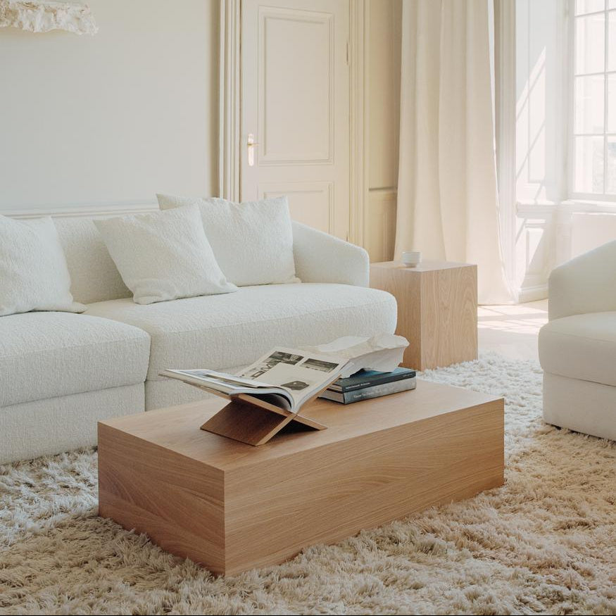 Mass High Coffee Table with Drawer - Batten Home