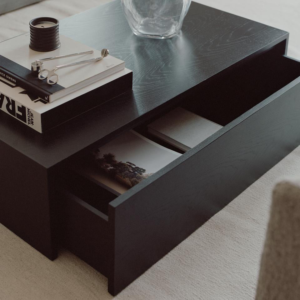 Mass High Coffee Table with Drawer - Batten Home