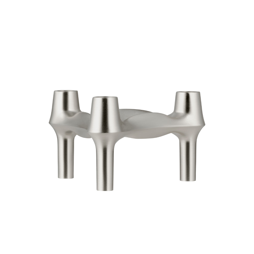 STOFF Nagel BMF Candle Holder, Brushed Chrome