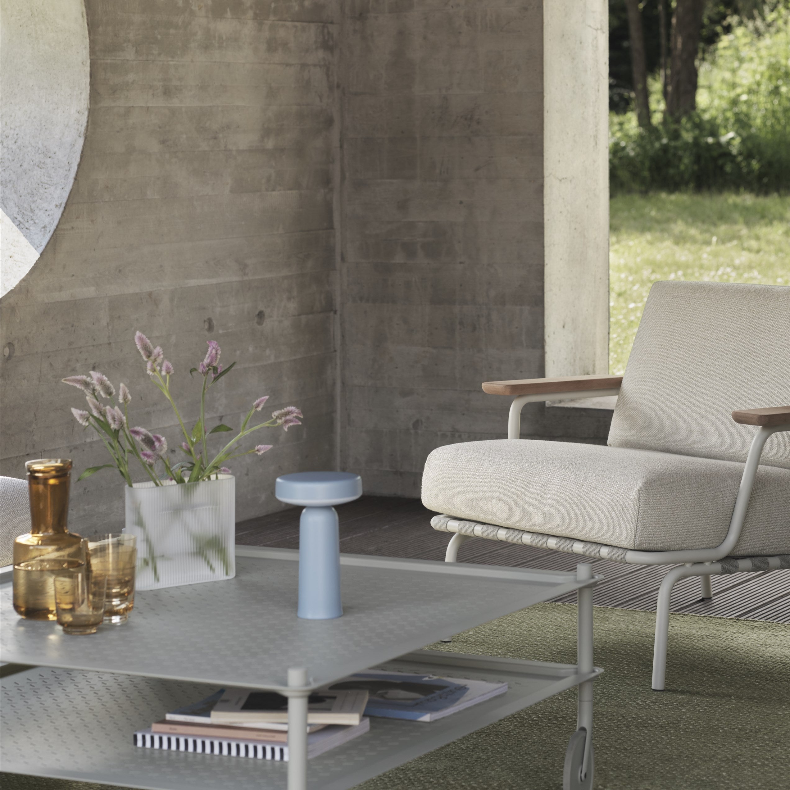 Ridge Vase Frosted Glass - Batten Home