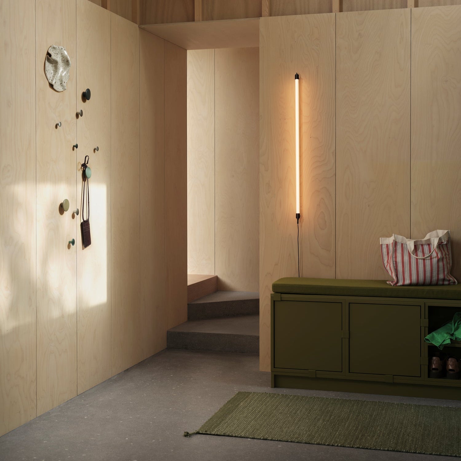 Stacked Storage System | Hallway | Configuration Four - Batten Home