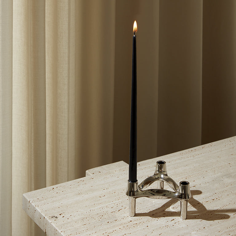 STOFF Nagel Taper Candle by Ester & Erik, Black, Set of 6