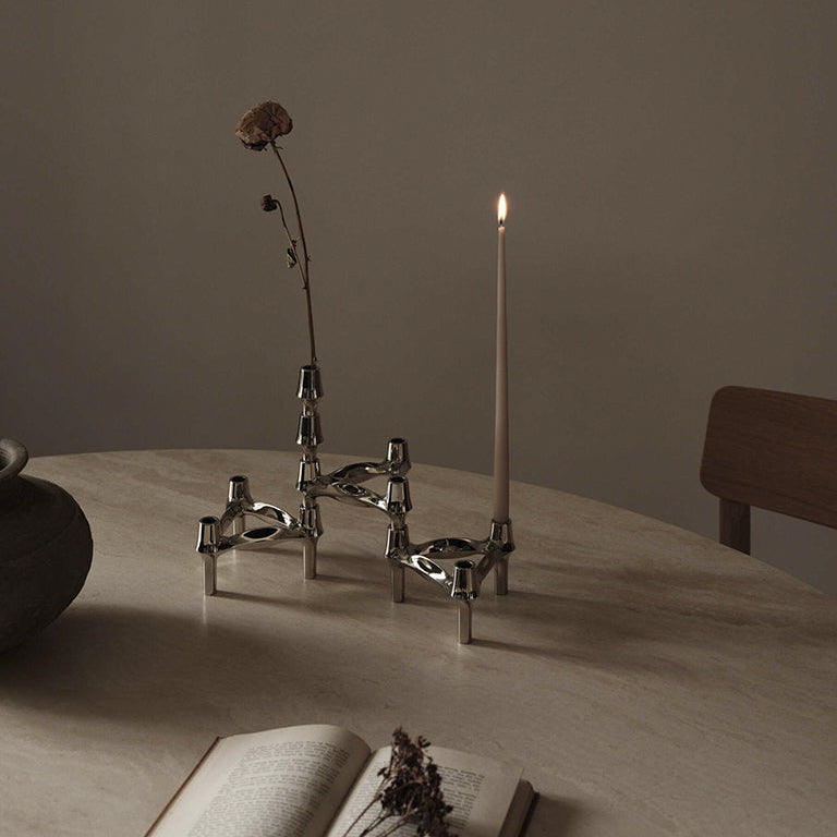 STOFF Nagel Taper Candle by Ester & Erik, Latte, Set of 6