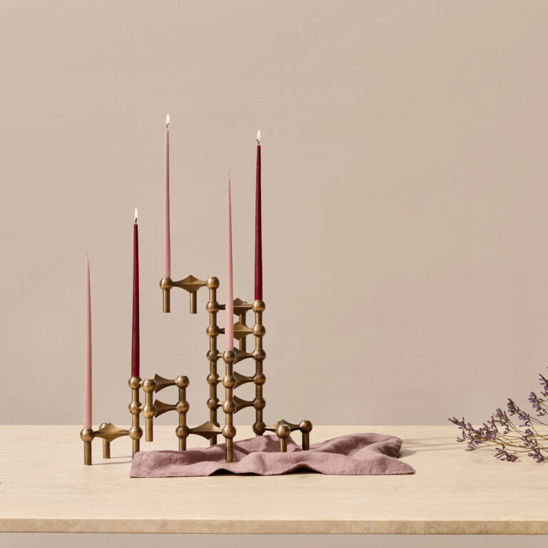 STOFF Nagel Candle Holder, Bronzed Brass