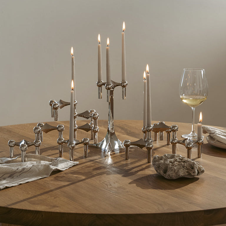 STOFF Nagel Taper Candle by Ester & Erik, Sand, Set of 6 - Batten Home