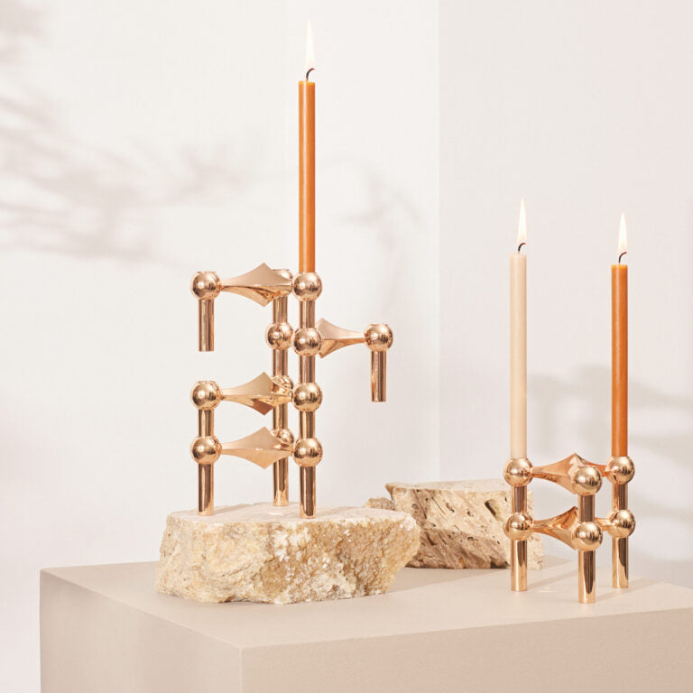 STOFF Nagel Candle, Camel, Set of 12