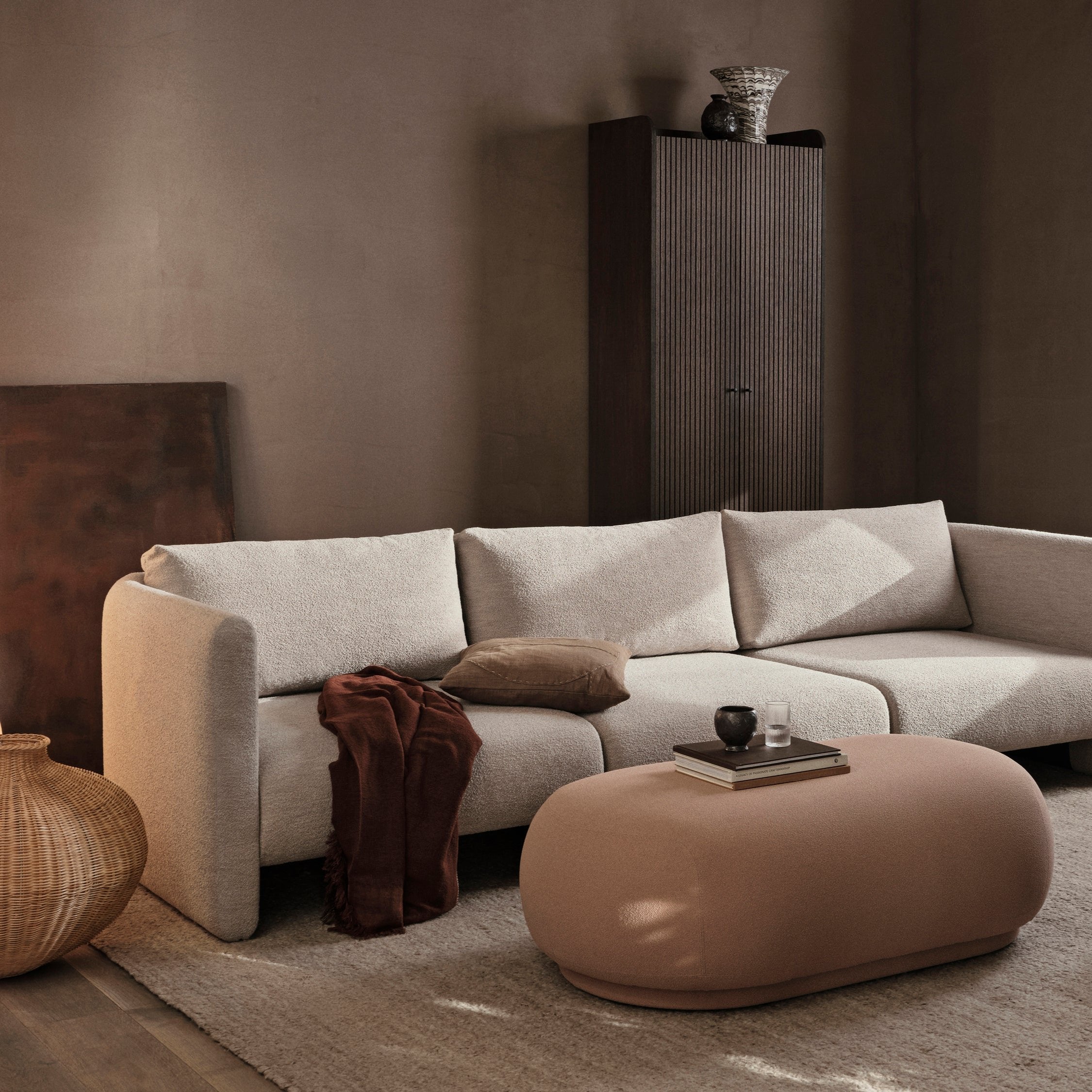 Rico Ottoman - Faded Velvet Concrete