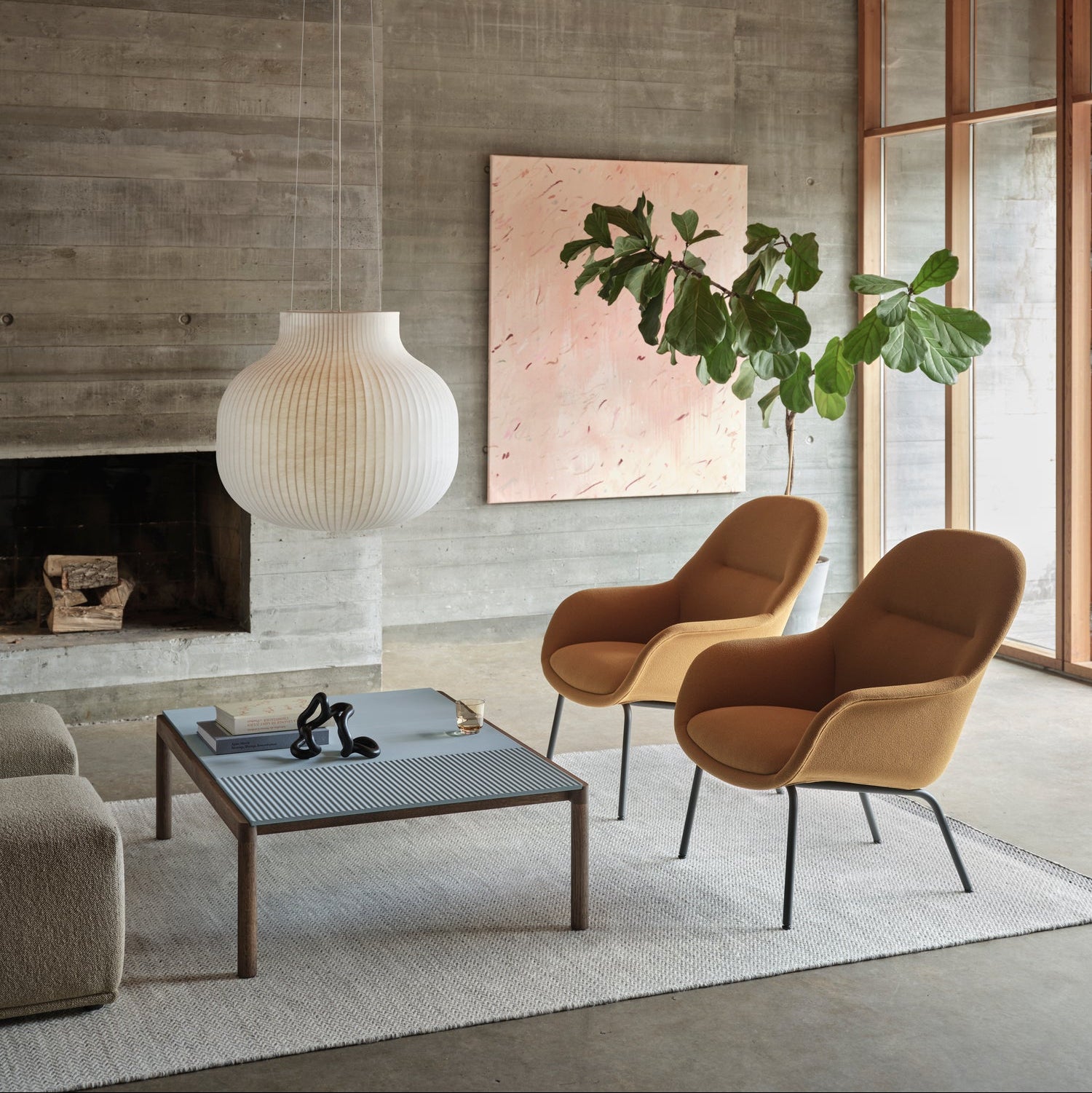 Fiber Lounge Armchair - Tube Base - Batten Home