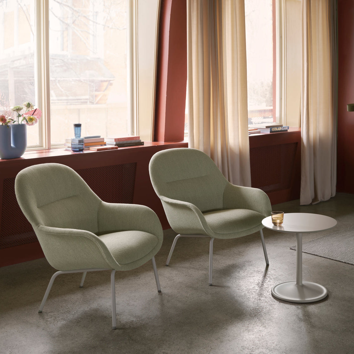 Fiber Lounge Armchair - Tube Base - Batten Home
