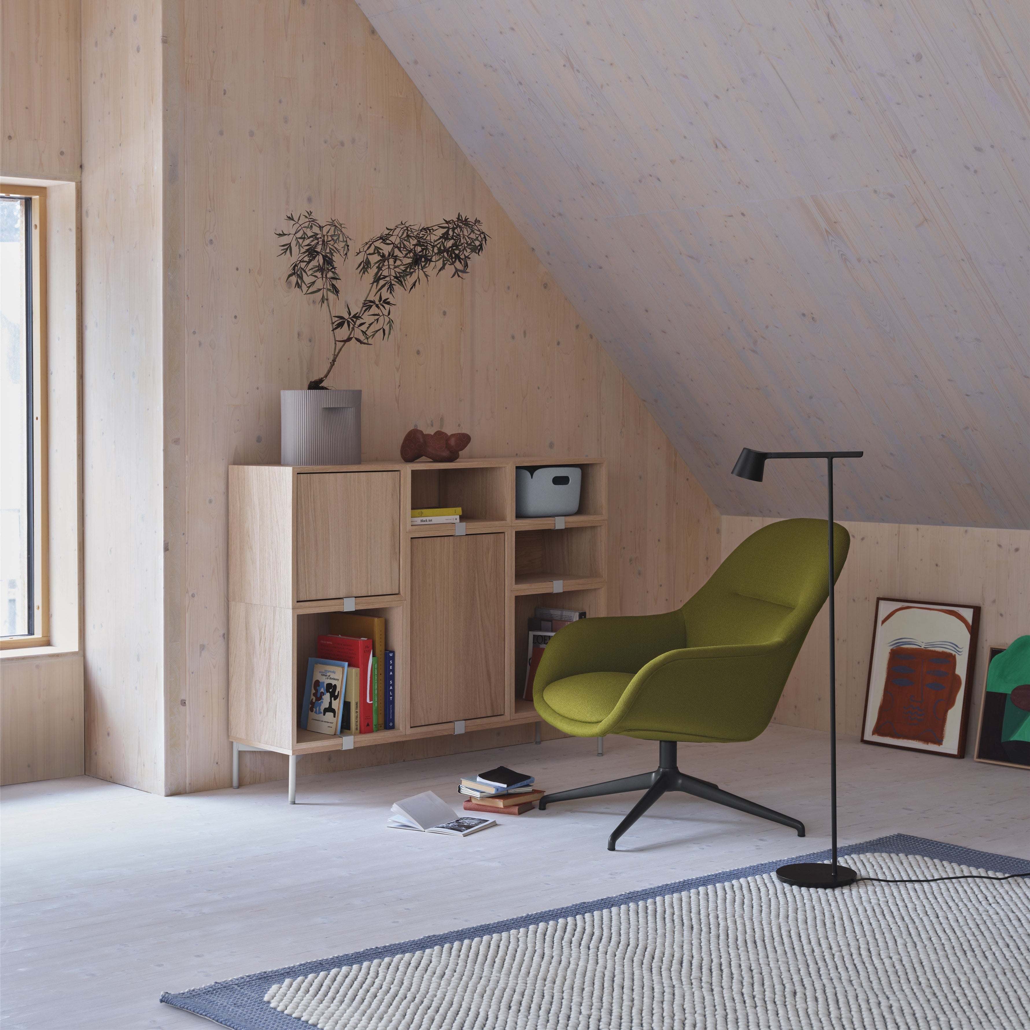 Fiber Lounge Armchair - Swivel Base - Batten Home