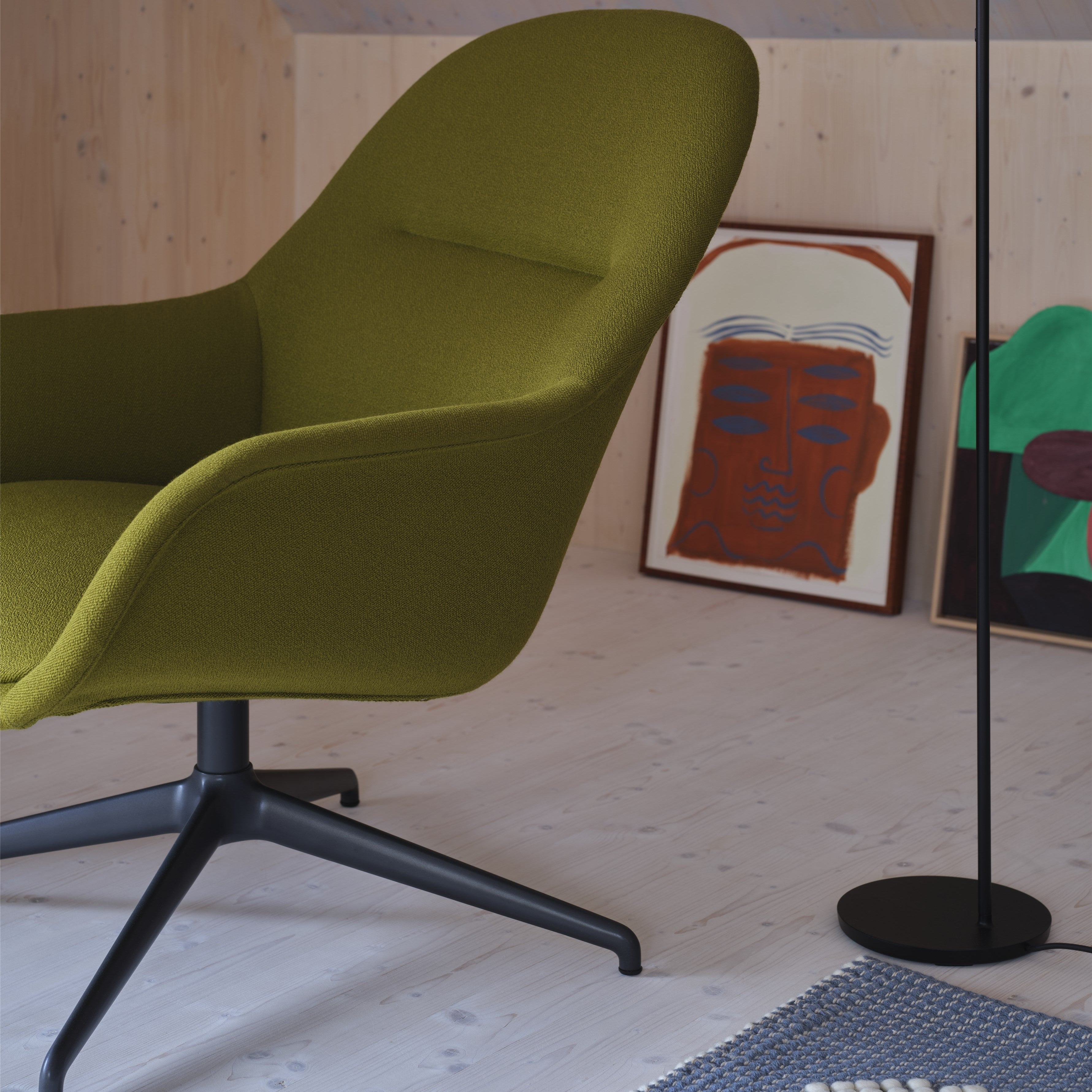 Fiber Lounge Armchair - Swivel Base - Batten Home