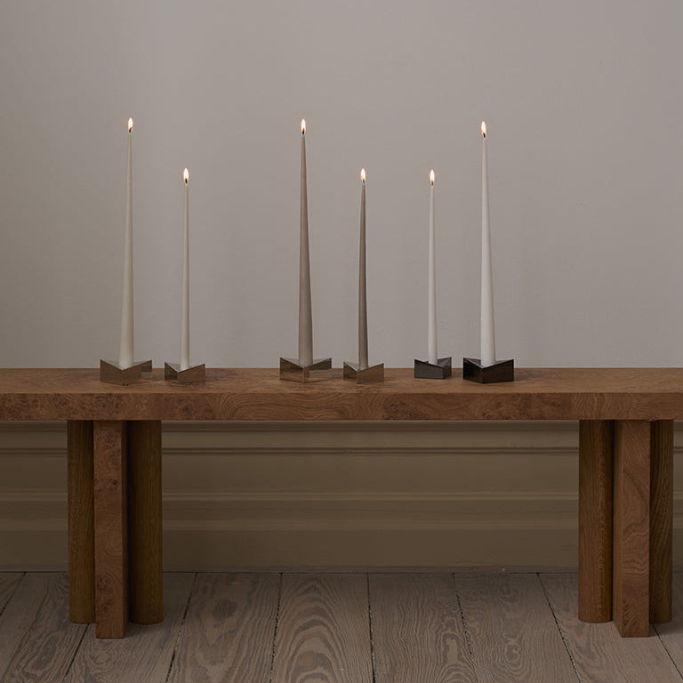 STOFF Nagel Lager Taper Candle, Off-White, Set of 4