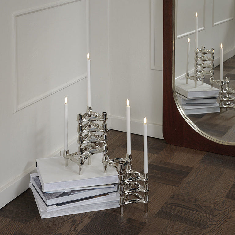 STOFF LED Taper Candle by Uyuni Lighting, White, Set of 2 - Batten Home
