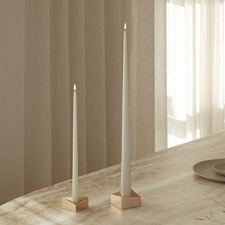 STOFF Nagel Lager Taper Candle, Off-White, Set of 4