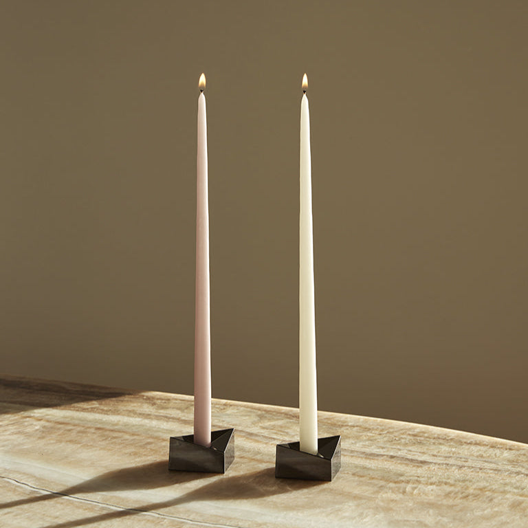 STOFF Nagel Taper Candle by Ester & Erik, Soft Rose, Set of 6