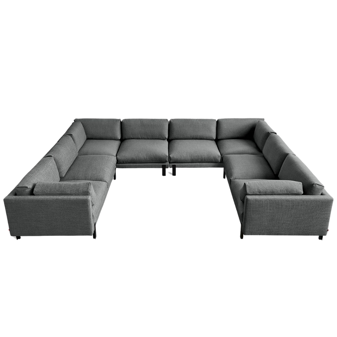 silverlake u-shaped sectional andorra pewter