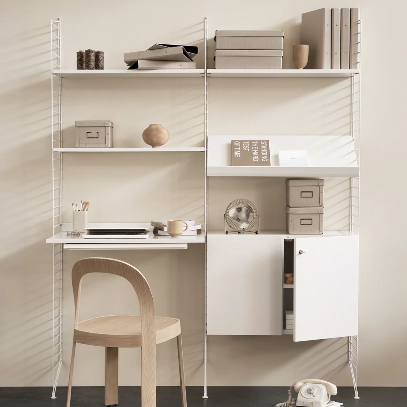 string furniture workspace system cabinet with lock
