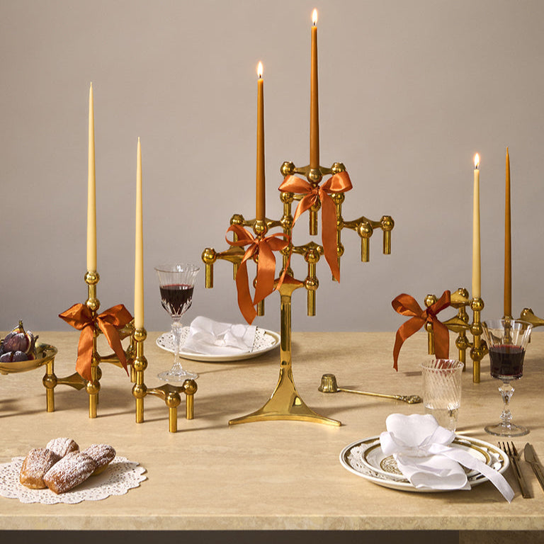 STOFF Nagel Taper Candle by Ester & Erik, Amber, Set of 6