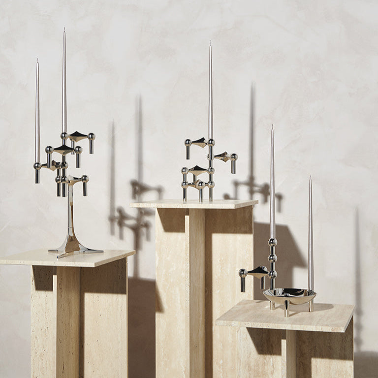 STOFF Nagel Taper Candle by Ester & Erik, Champagne, Set of 6