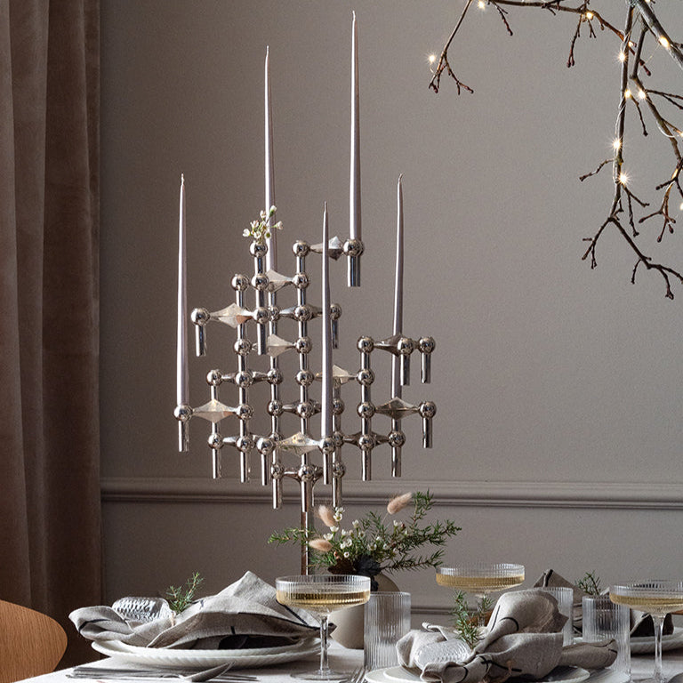 STOFF Nagel Taper Candle by Ester & Erik, Champagne, Set of 6