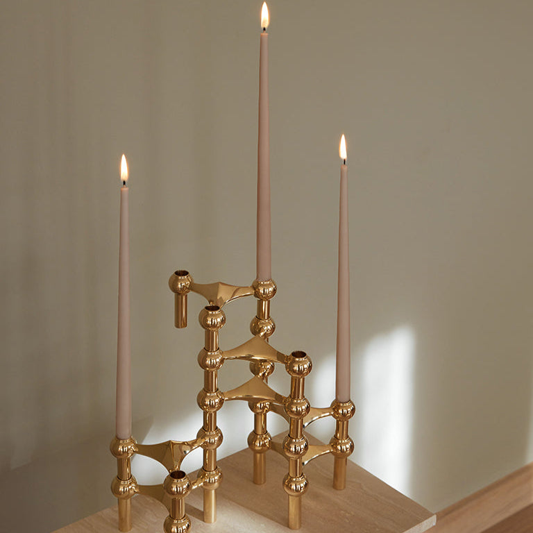 STOFF Nagel Taper Candle by Ester & Erik, Latte, Set of 6