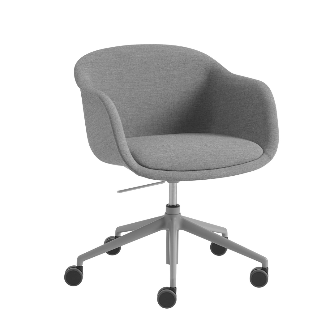 Fiber Conference Armchair - Swivel Base with Gas Lift, Castors, and Tilt