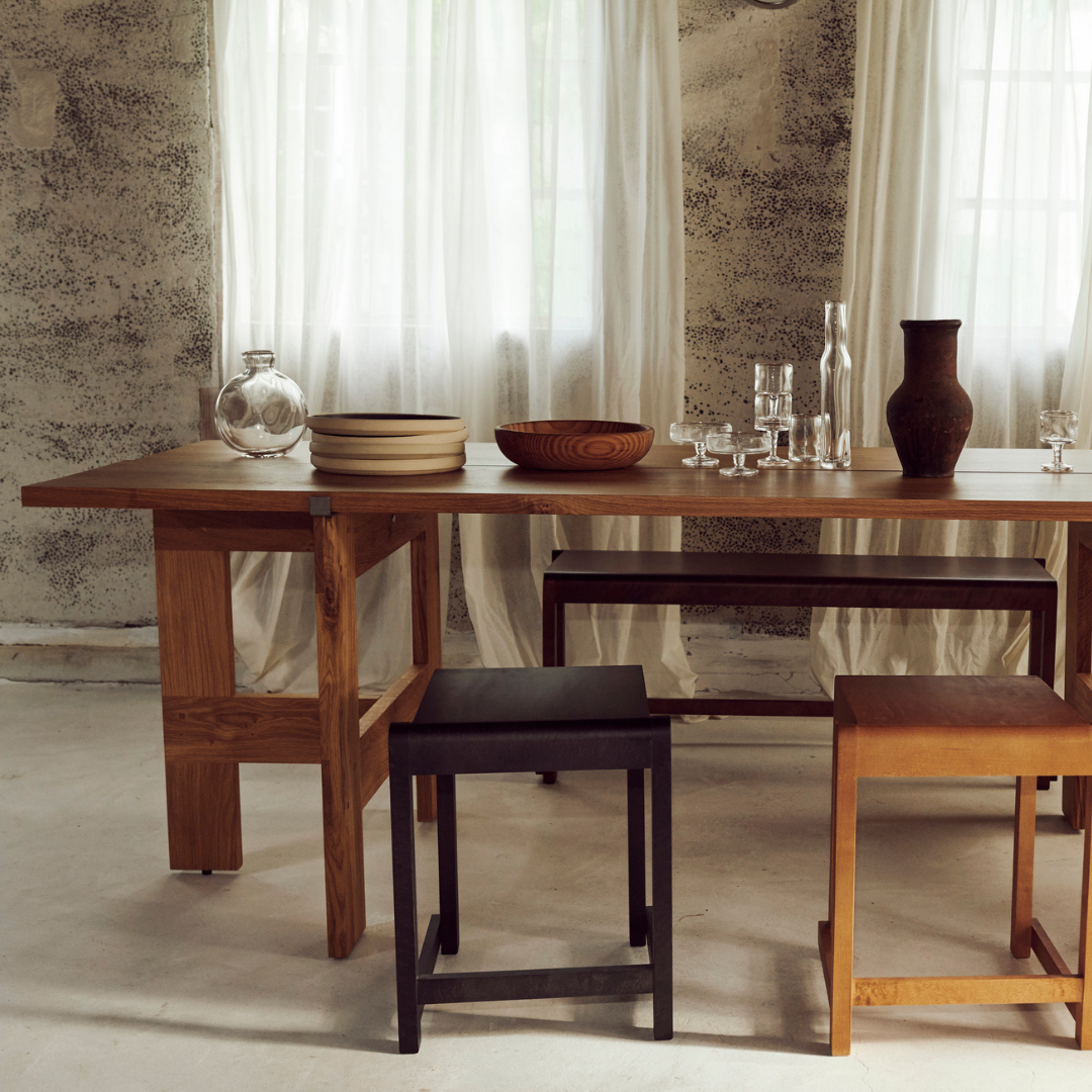 Farmhouse Trestle Table with Planks