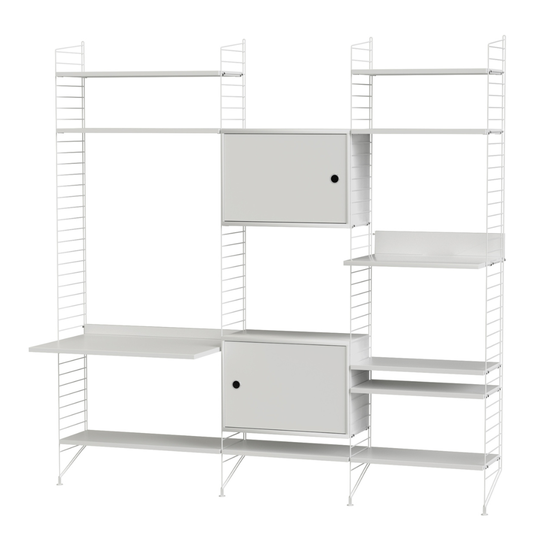 string shelf ホワイト 80×150cm String Furniture String Pocket shelf, white | Finnish Design Shop