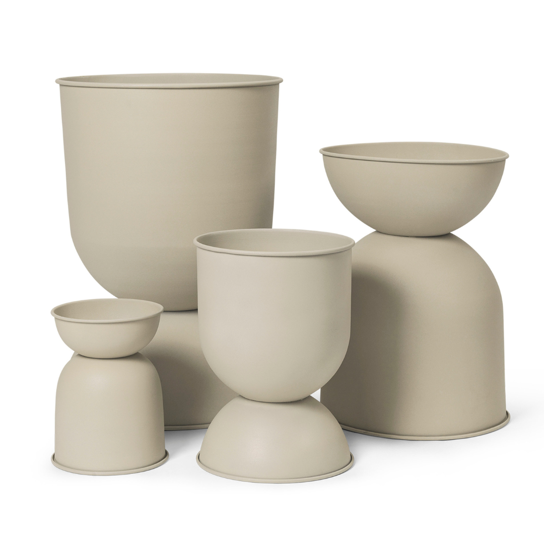 Hourglass Pots - Cashmere