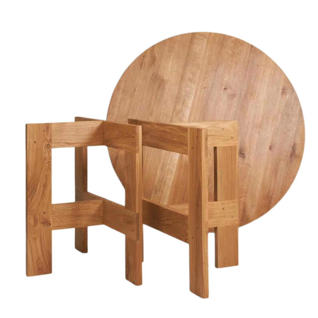 Farmhouse Round Trestle Table