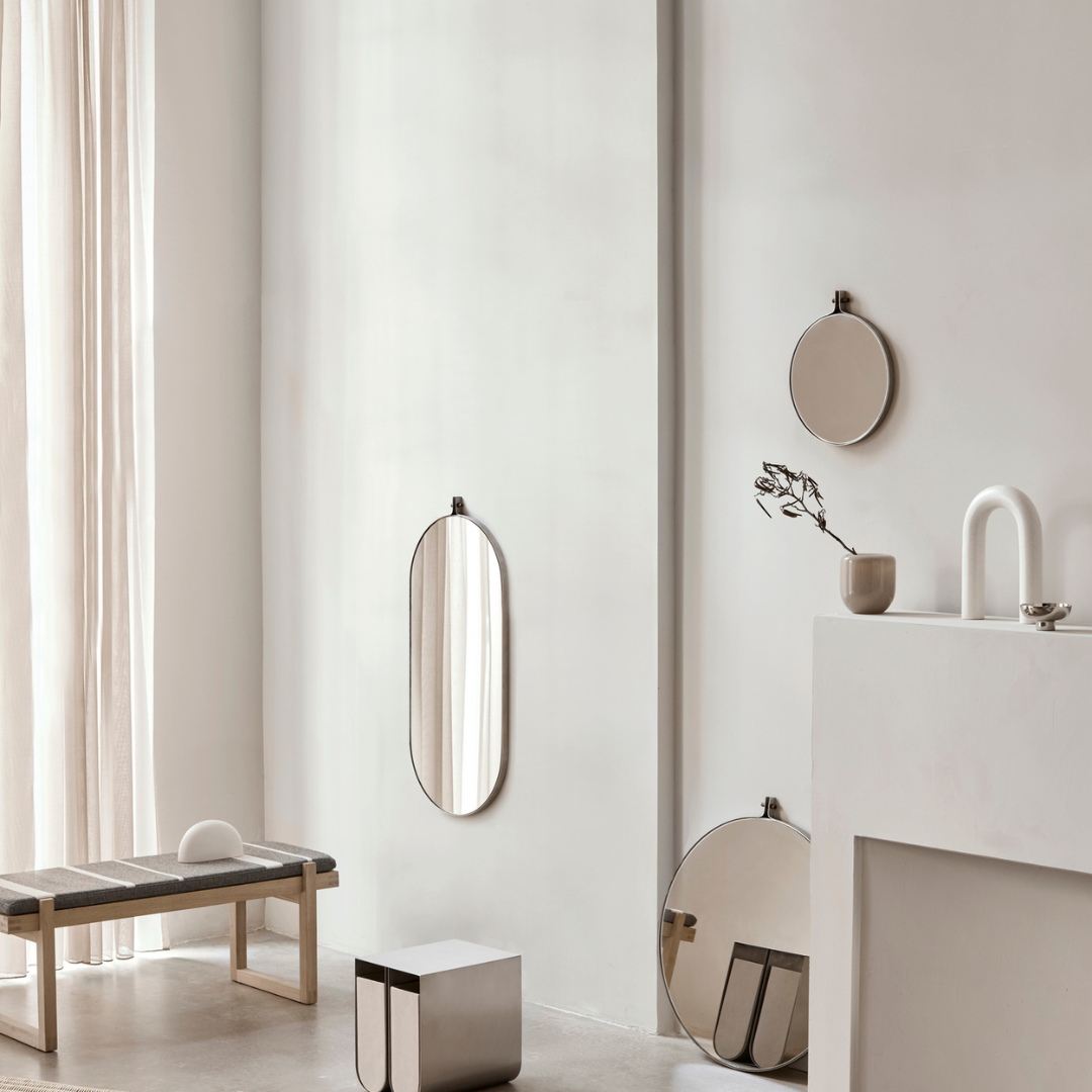 Kristina Dam Studio Dowel Mirror Round Small - Batten Home