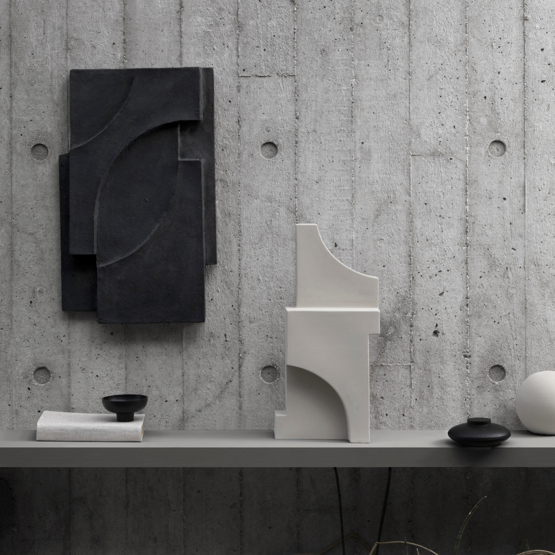 Kristina Dam Studio Serif Relief Wall Hanging - Batten Home